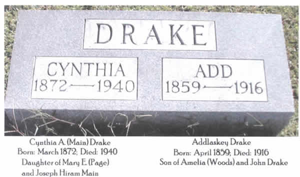 Drake Tombstone greenpond cemetery 
