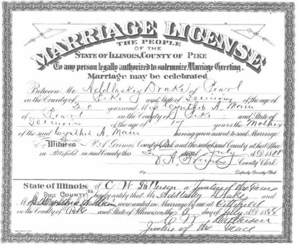 marriage licence